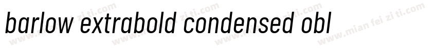 barlow extrabold condensed oblique字体转换